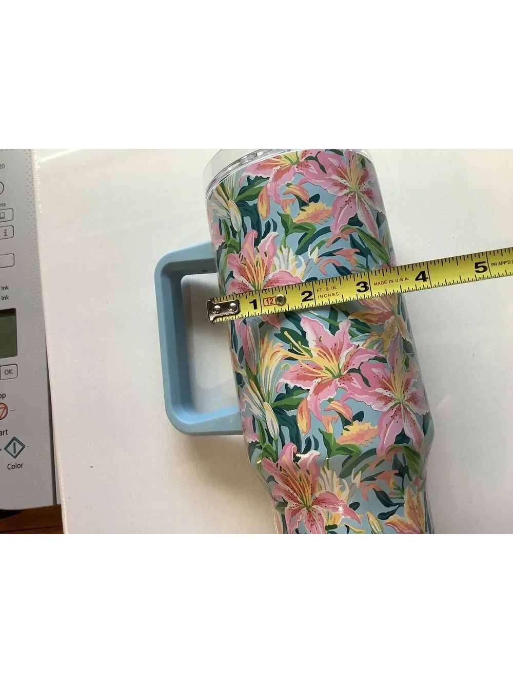 Floral Insulated Travel Mug with Handle and Straw Lid, 42 oz Hobby Lobby